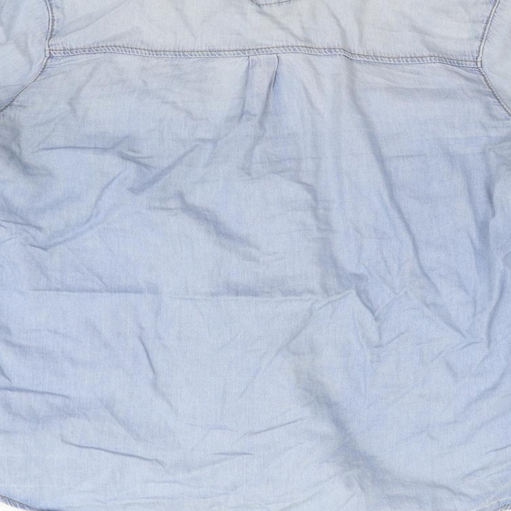 deniem & co Womens Blue   Basic Button-Up Size 14