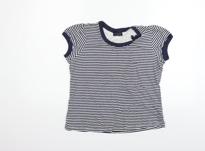 F&F Womens Silver Polka Dot  Basic Polo Size 12