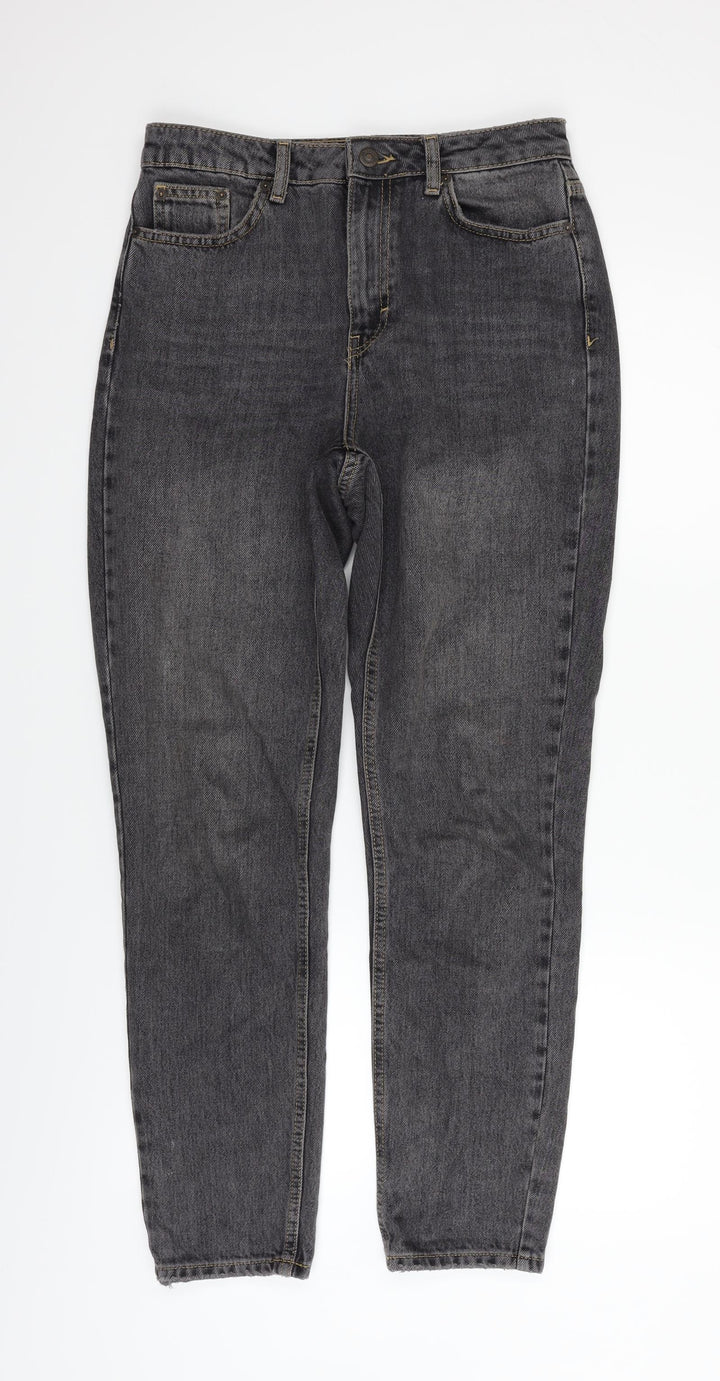 Topshop Womens Grey   Straight Jeans Size M L27 in