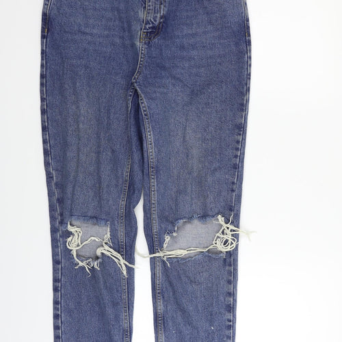 Topshop Womens Blue   Straight Jeans Size M L32 in