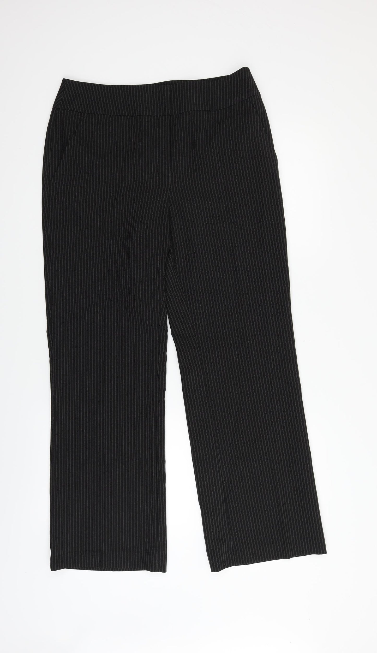 Papaya Womens Black   Trousers  Size 10 L28 in