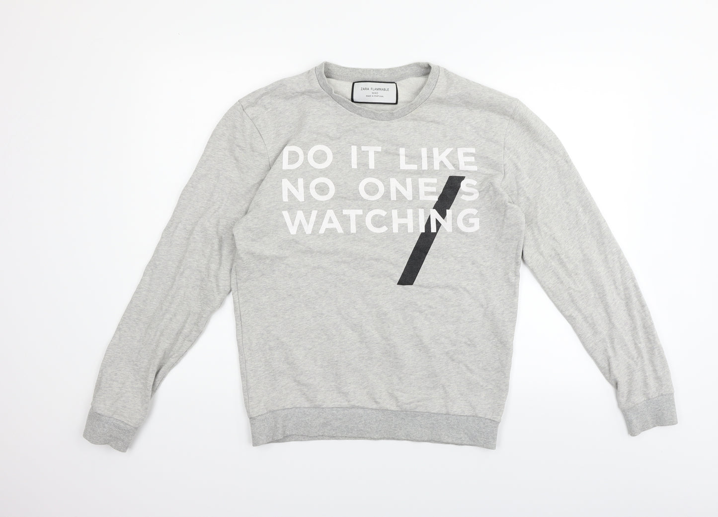 Zara Womens Grey   Pullover Jumper Size M