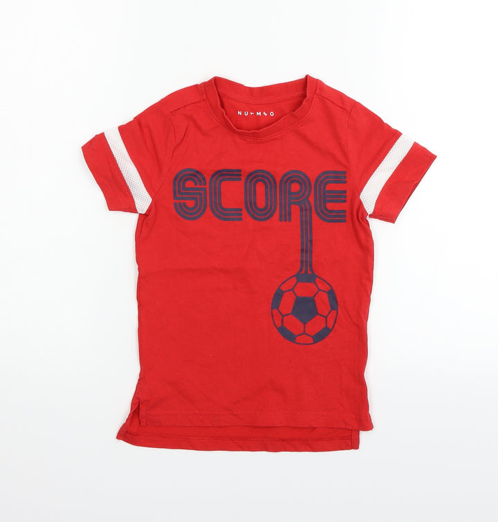 Nutmeg Girls Red Basic T-Shirt Size 4-5 Years