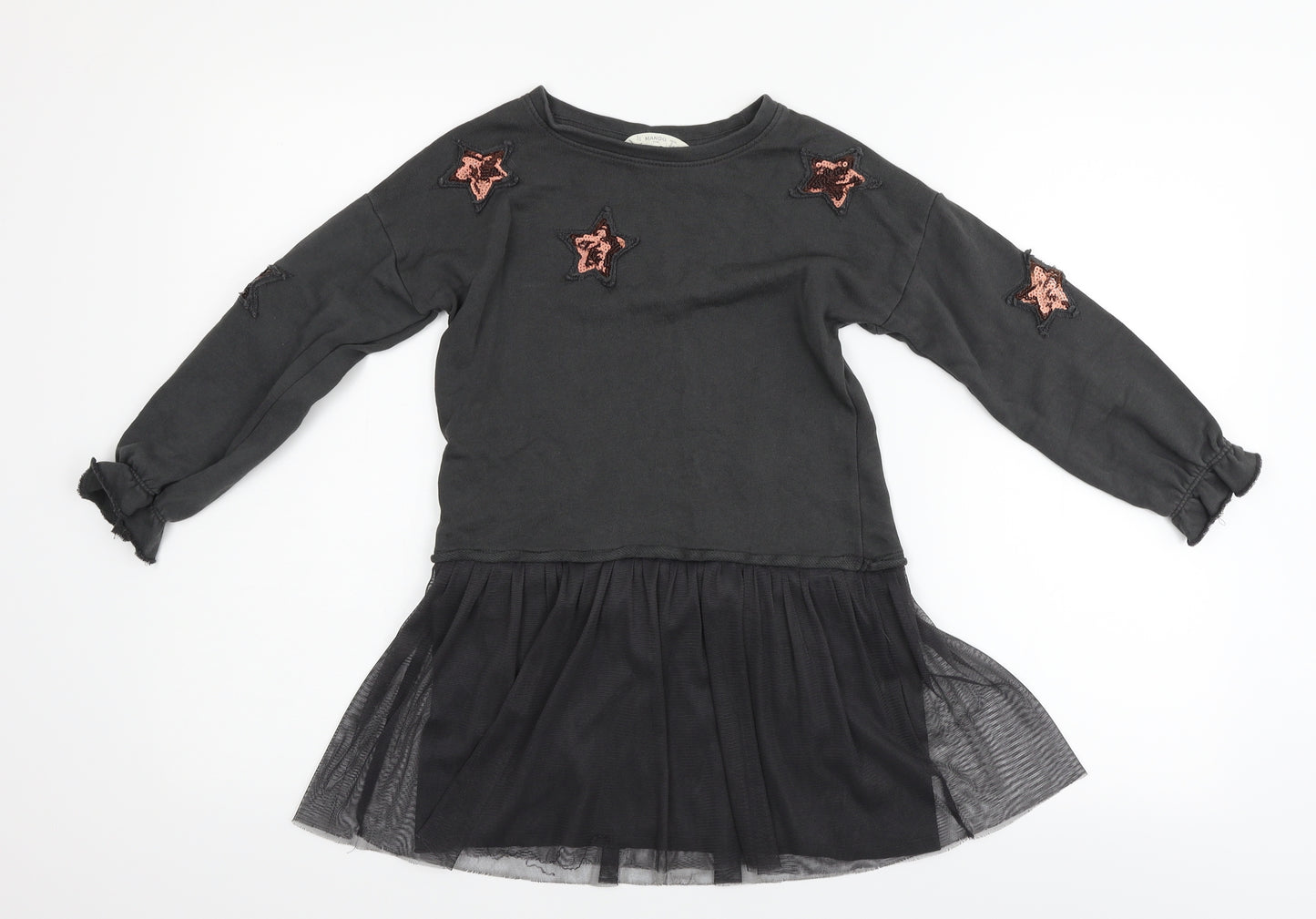 Mango Girls Grey   Fit & Flare  Size 7-8 Years  - star