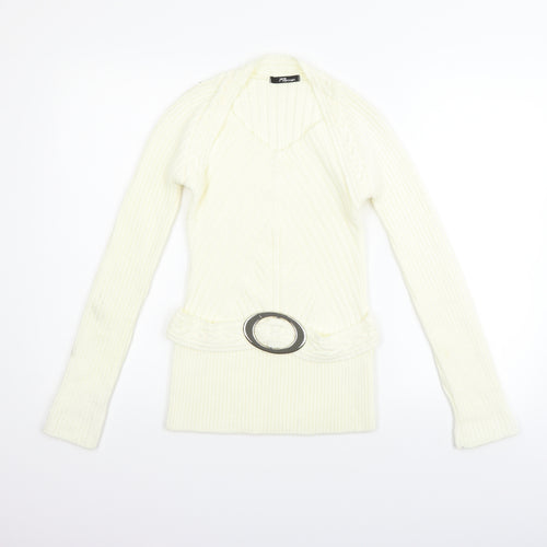 Jane Norman Womens White   Pullover Jumper Size 10