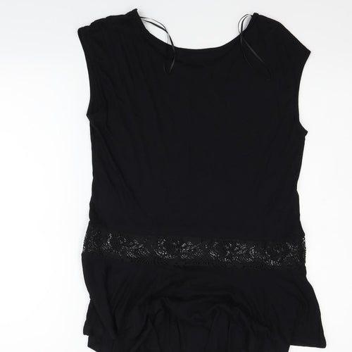 George Womens Black   Basic T-Shirt Size 10