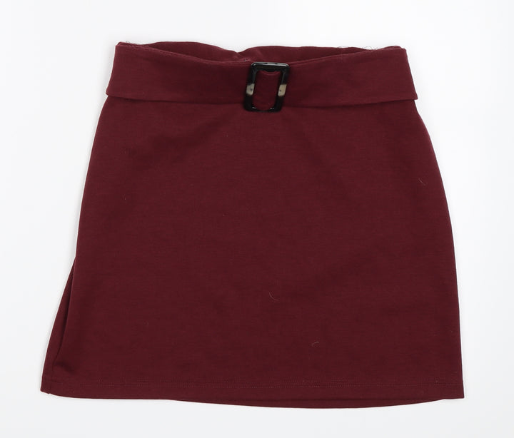 Preworn Womens Red   Mini Skirt Size 27 in