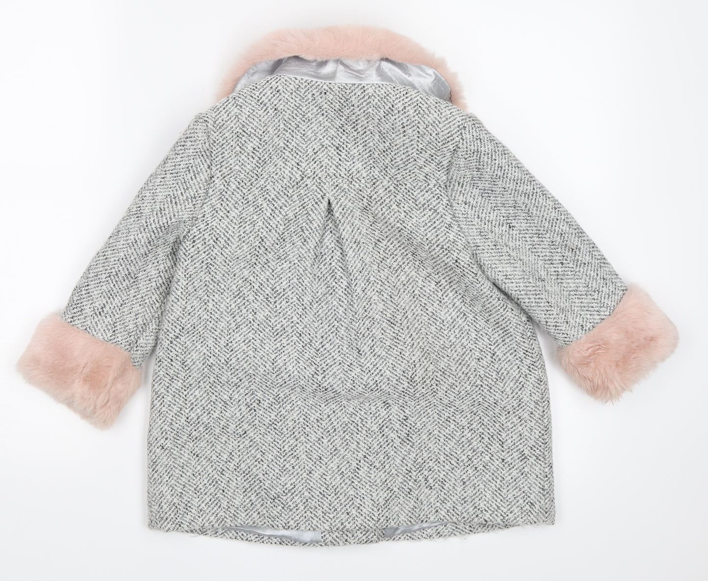 F&F Girls Grey   Overcoat Coat Size 4-5 Years