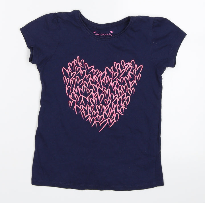 F&F Girls Blue   Basic T-Shirt Size 7-8 Years