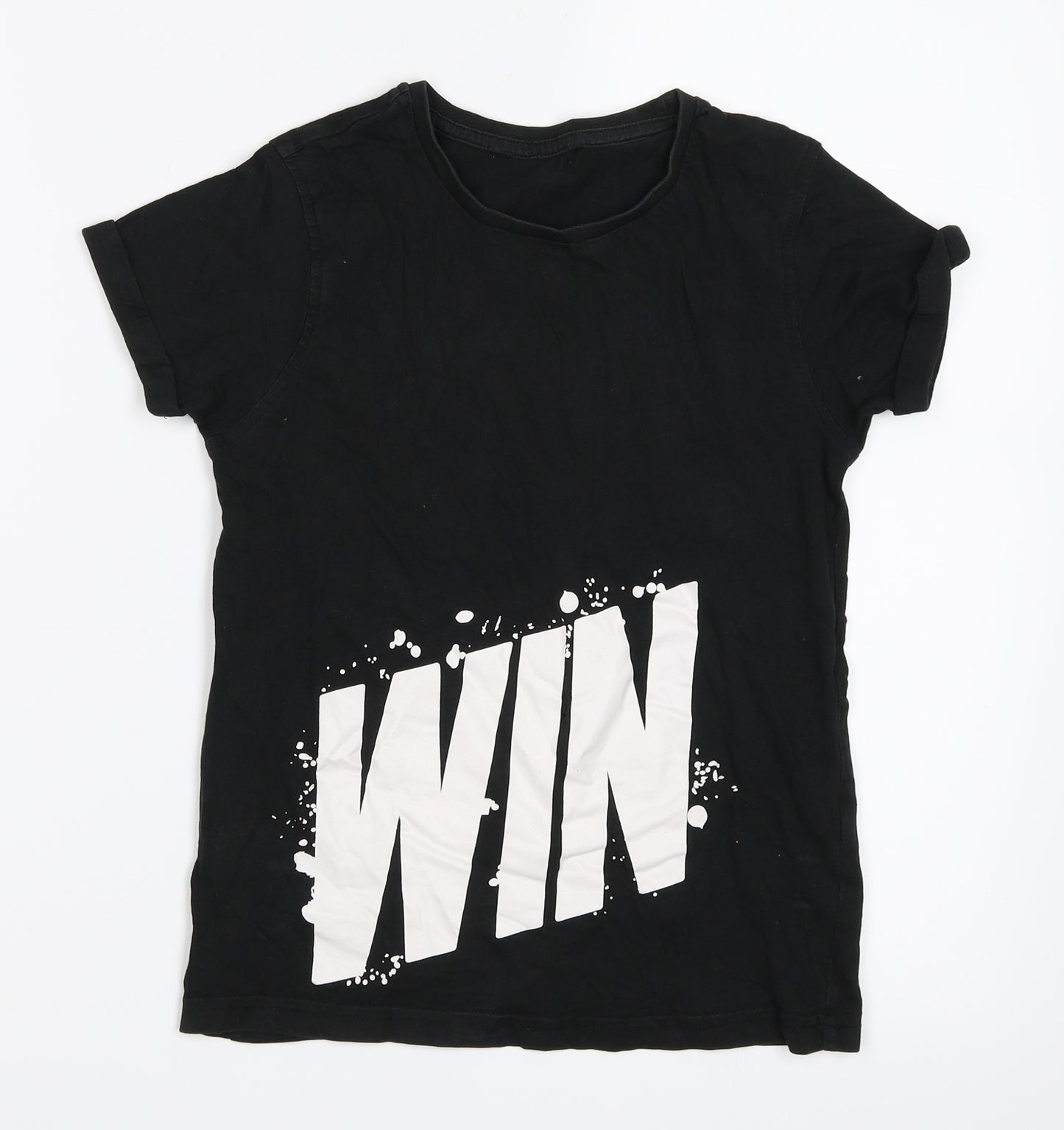 George Boys Black   Basic T-Shirt Size 8-9 Years