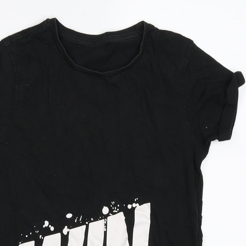 George Boys Black   Basic T-Shirt Size 8-9 Years