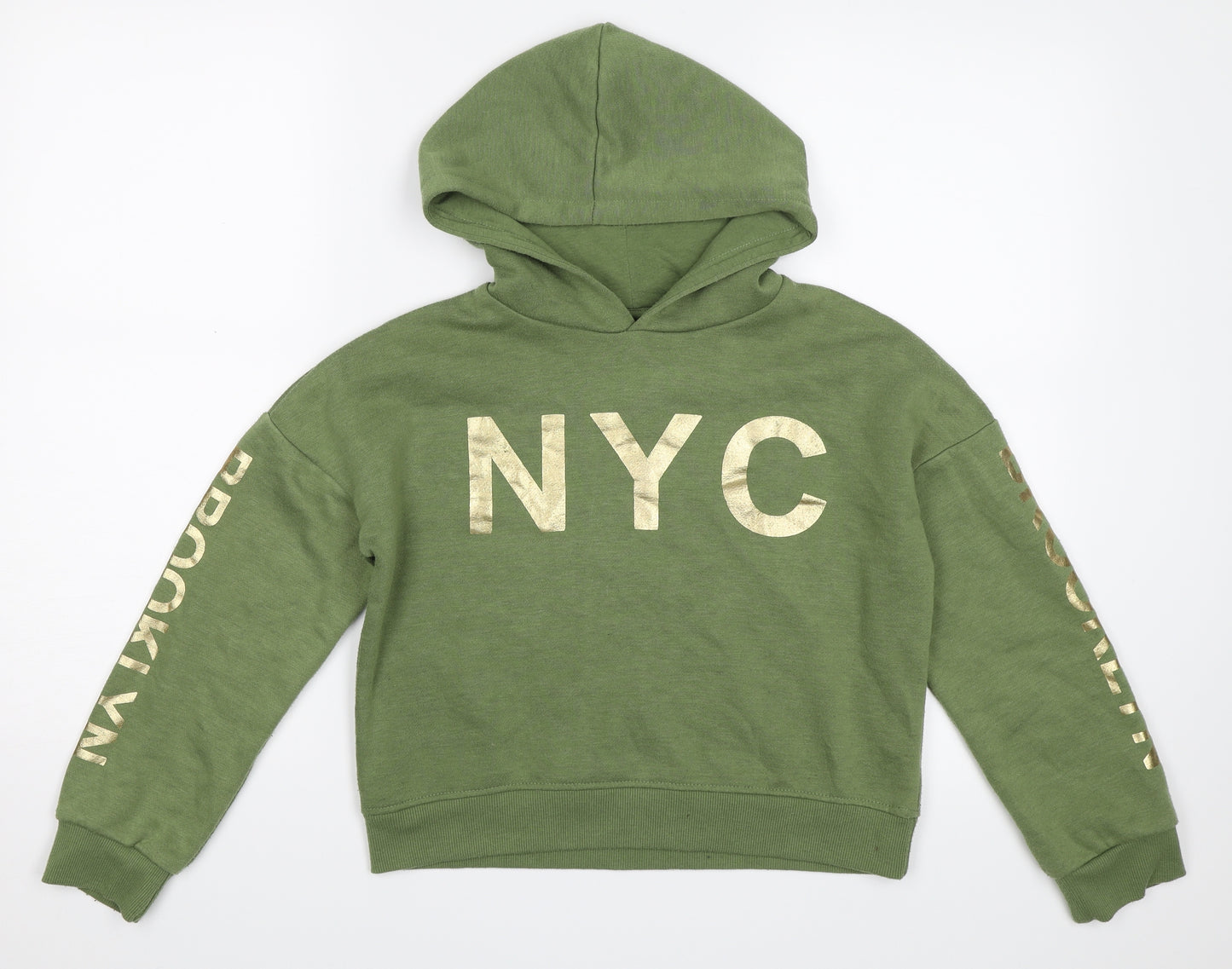 Primark Girls Green   Pullover Hoodie Size 11-12 Years