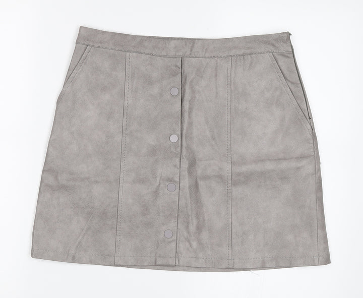 JCL Womens Grey   A-Line Skirt Size M