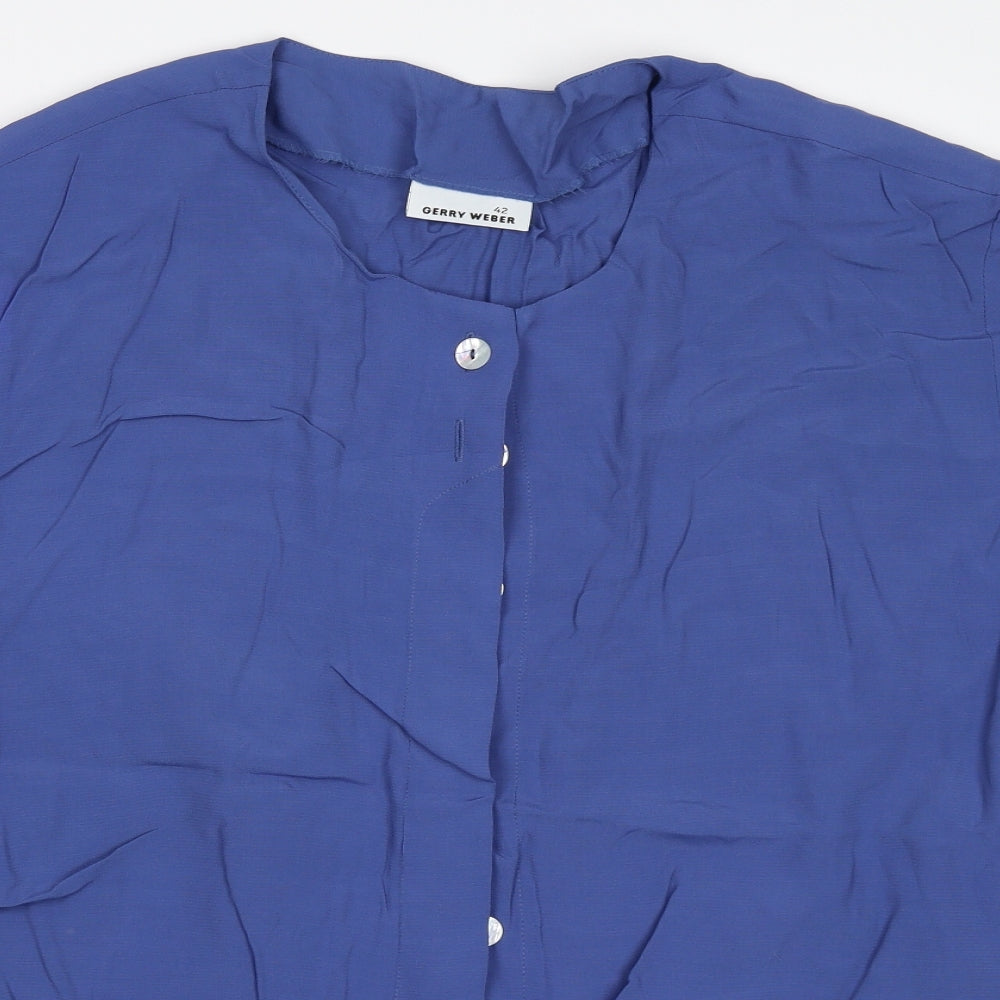 Gerry Weber Womens Blue   Basic Button-Up Size 42