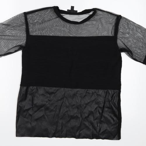 Topshop Womens Black   Basic Blouse Size 8