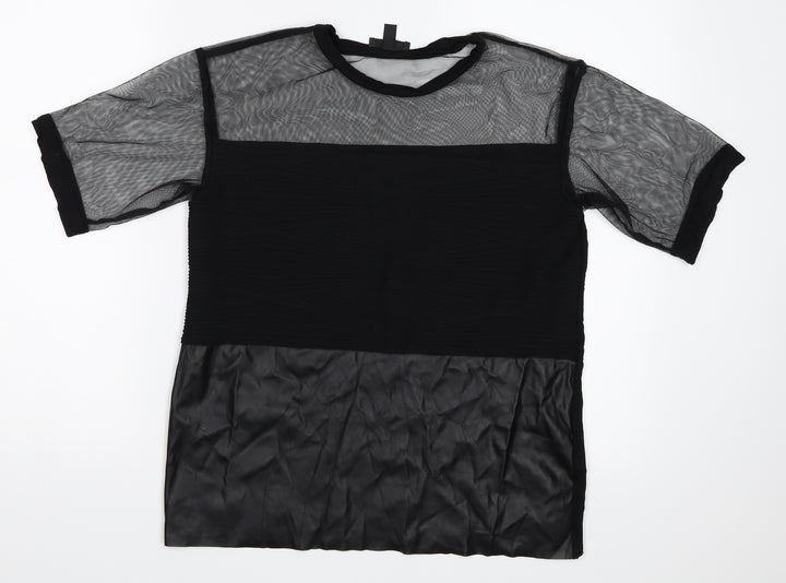 Topshop Womens Black   Basic Blouse Size 8