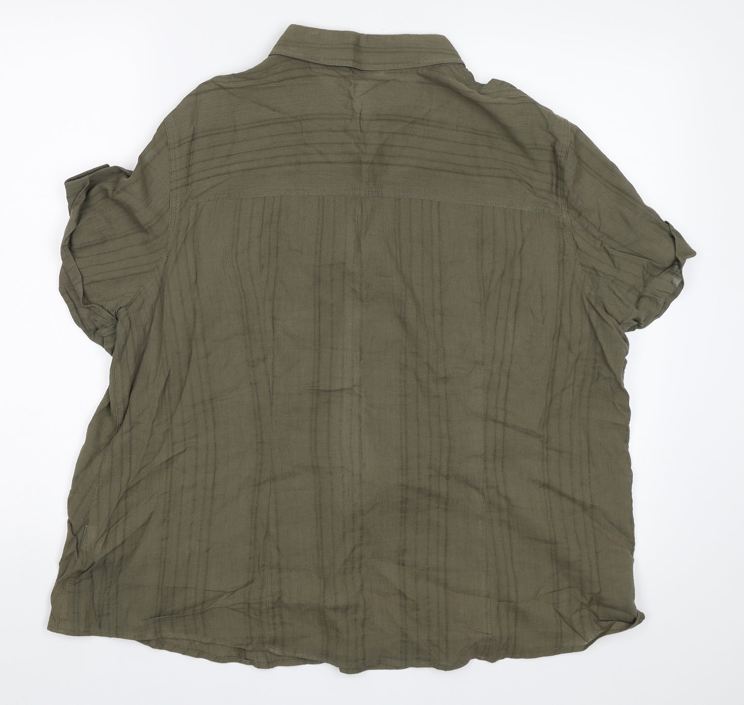 Marks and Spencer Womens Green   Basic Button-Up Size 18