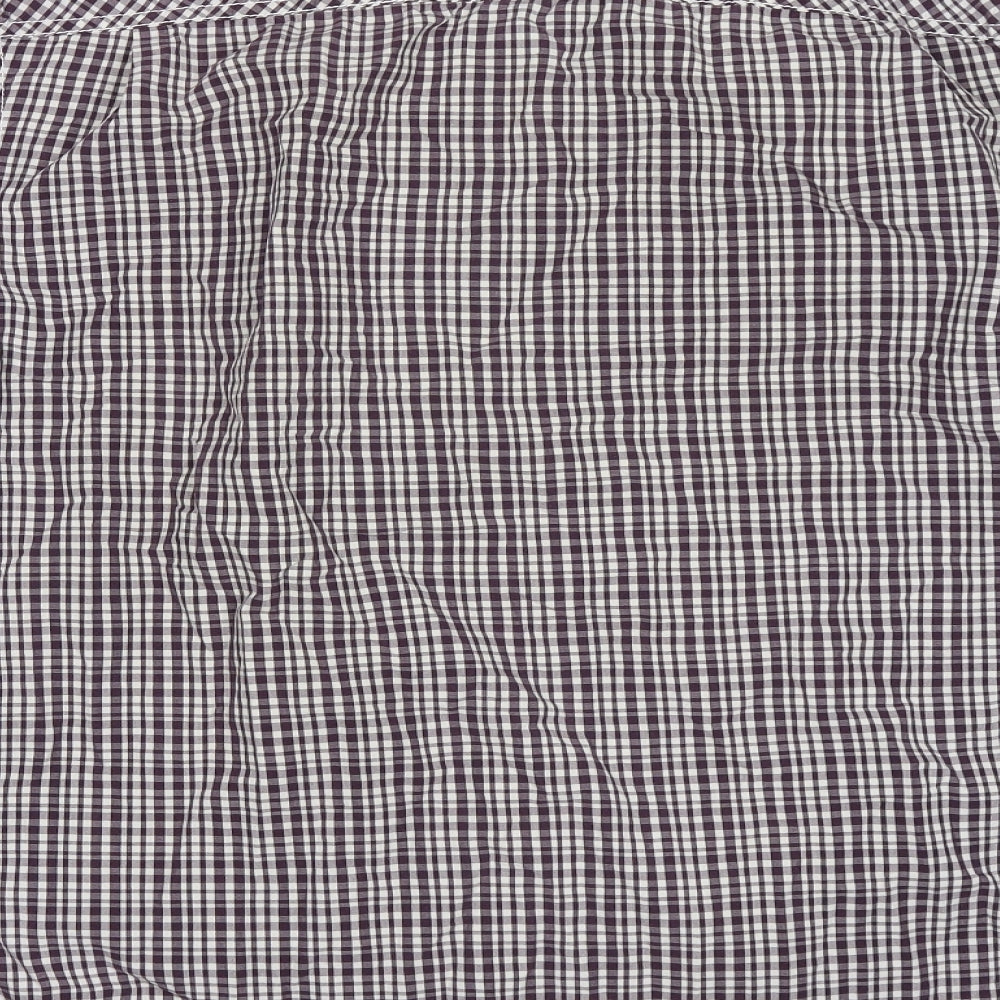 Duffer of St. George Mens Purple Check   Button-Up Size M