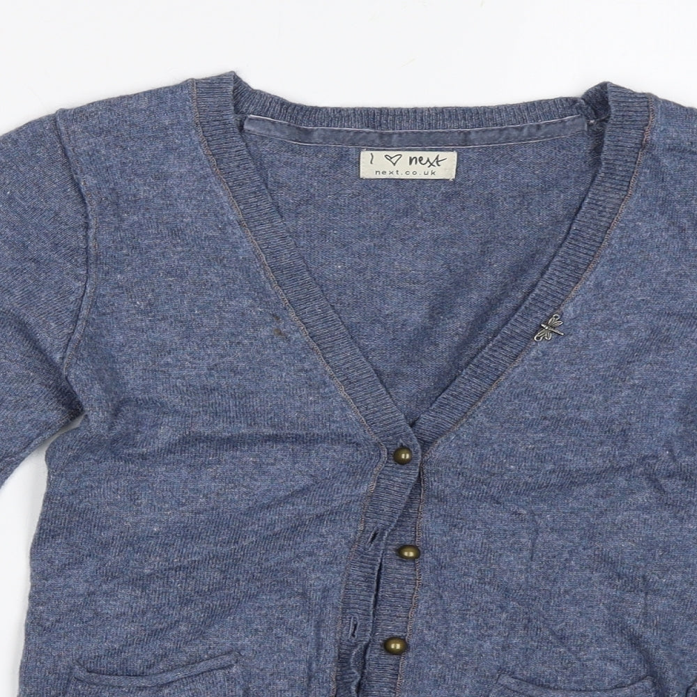 NEXT Girls Blue   Cardigan Jumper Size 9 Years