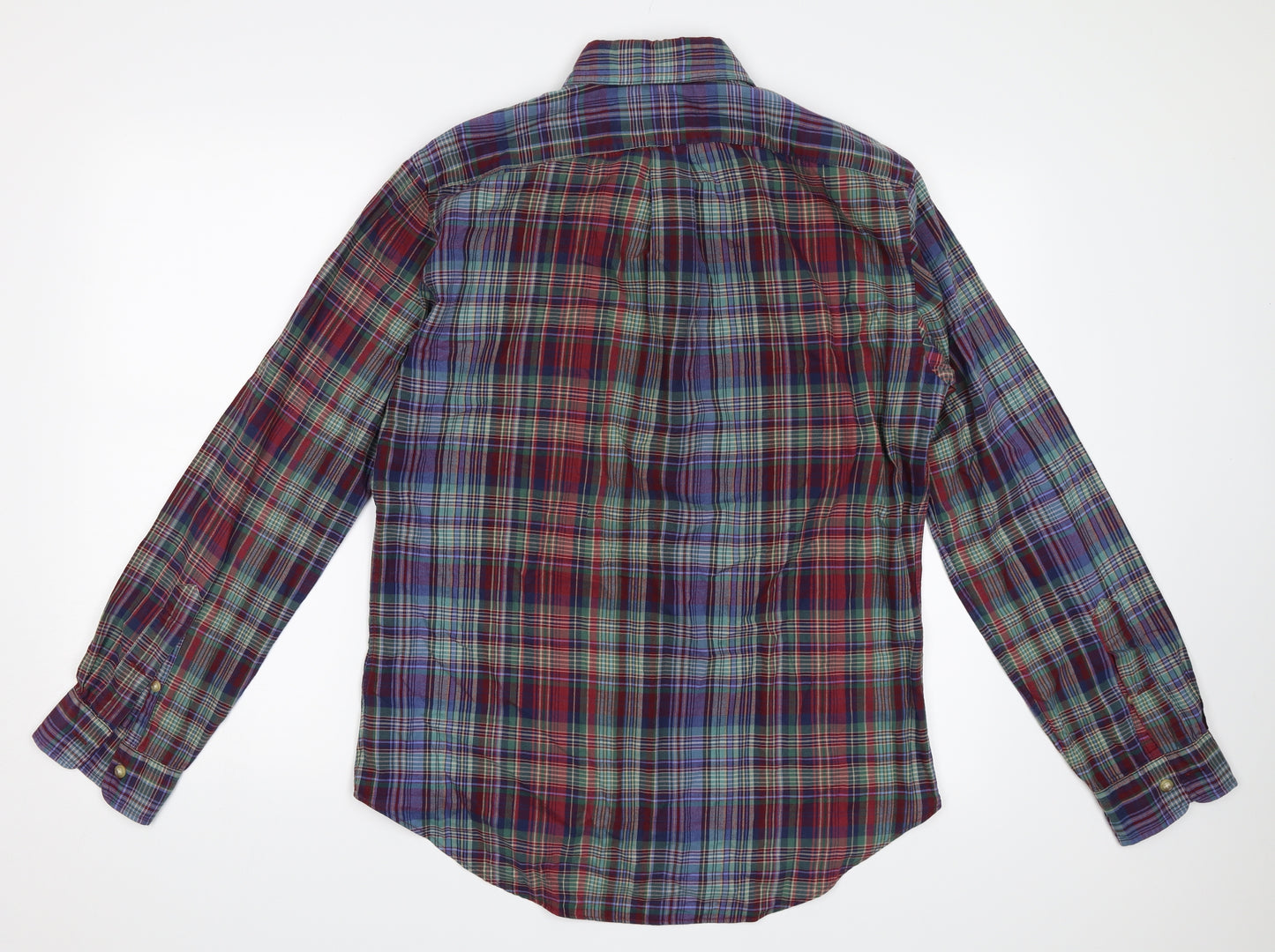 Ralph Lauren Mens Blue Check   Button-Up Size M