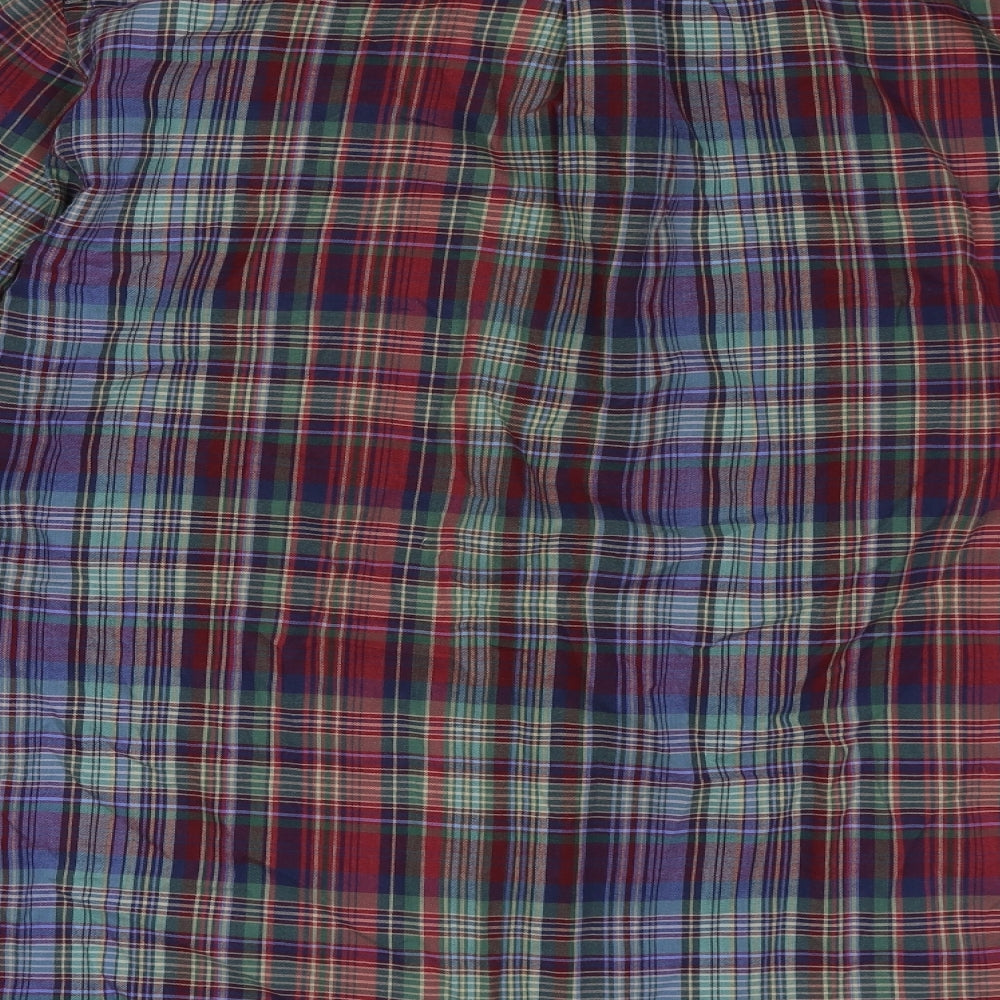 Ralph Lauren Mens Blue Check   Button-Up Size M