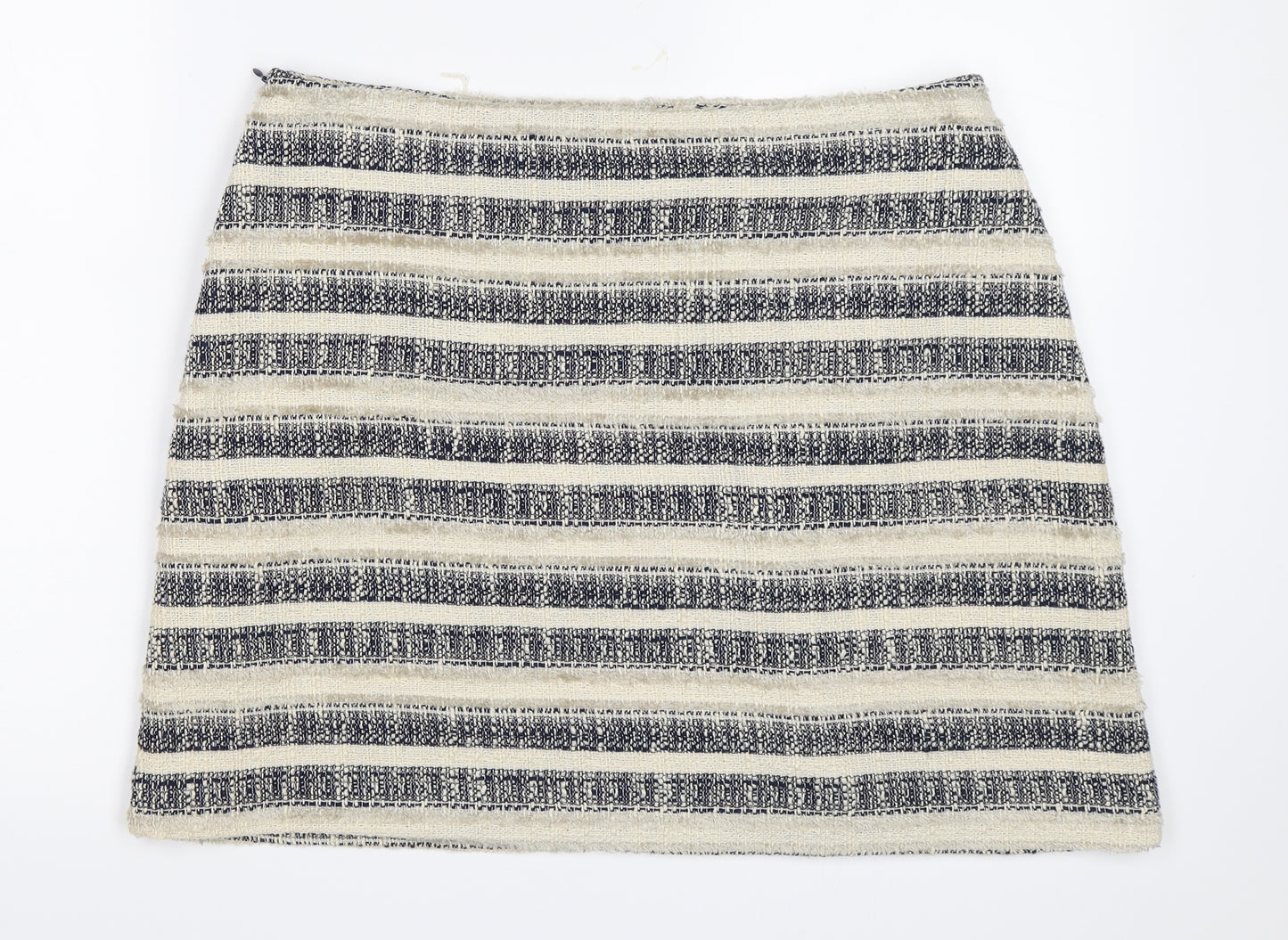 F&F Womens Beige Striped  Mini Skirt Size 14