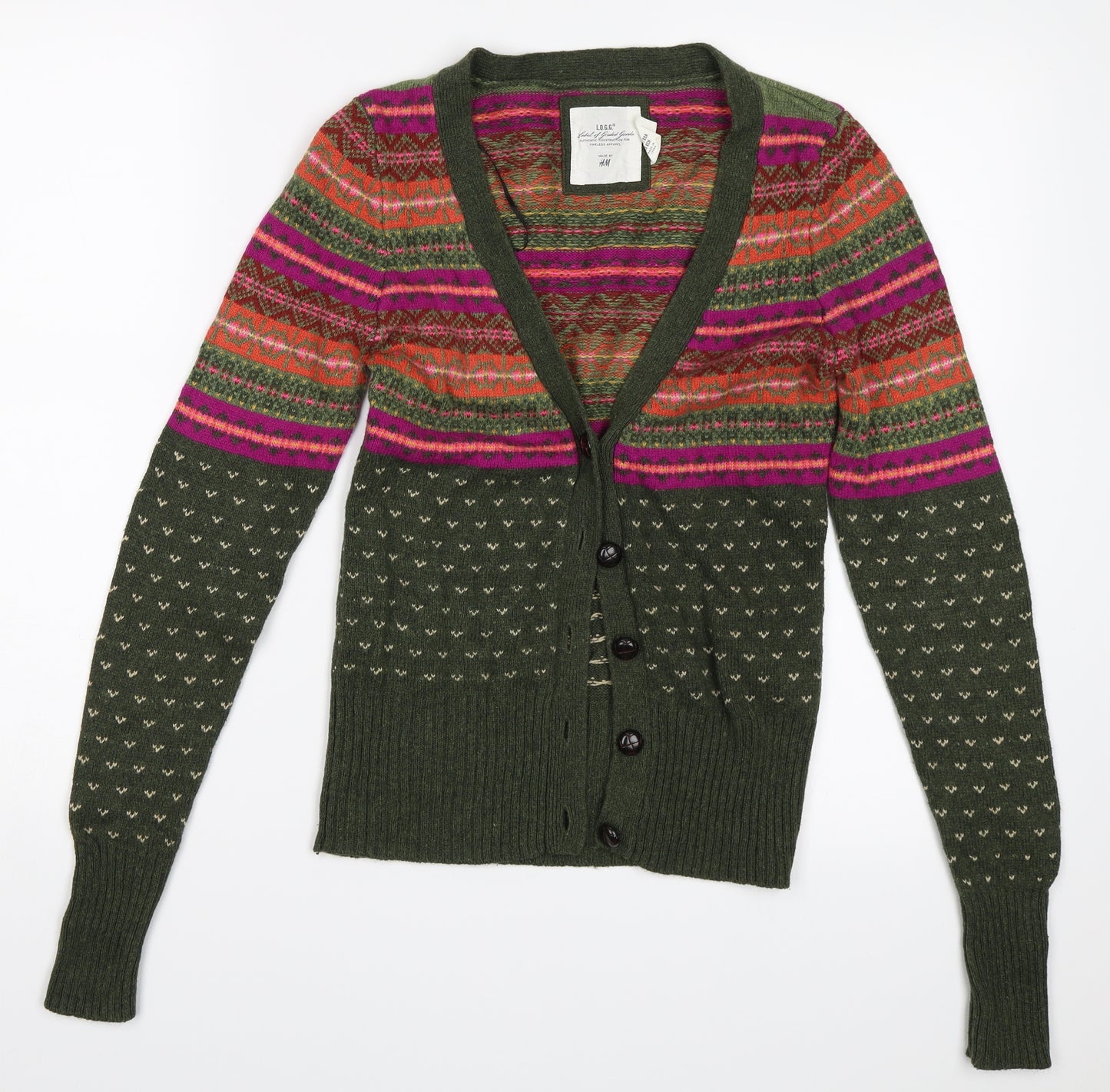H&M Womens Green   Cardigan Jumper Size XS