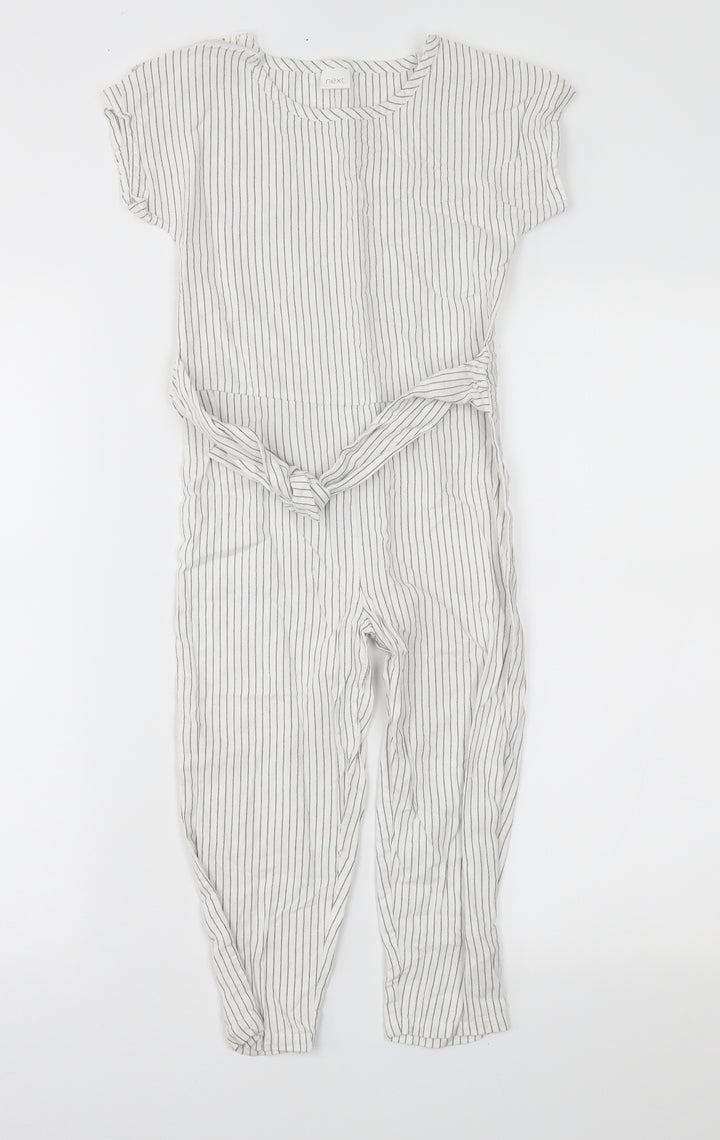 NEXT Girls White Striped  Jumpsuit One-Piece Size 4XL