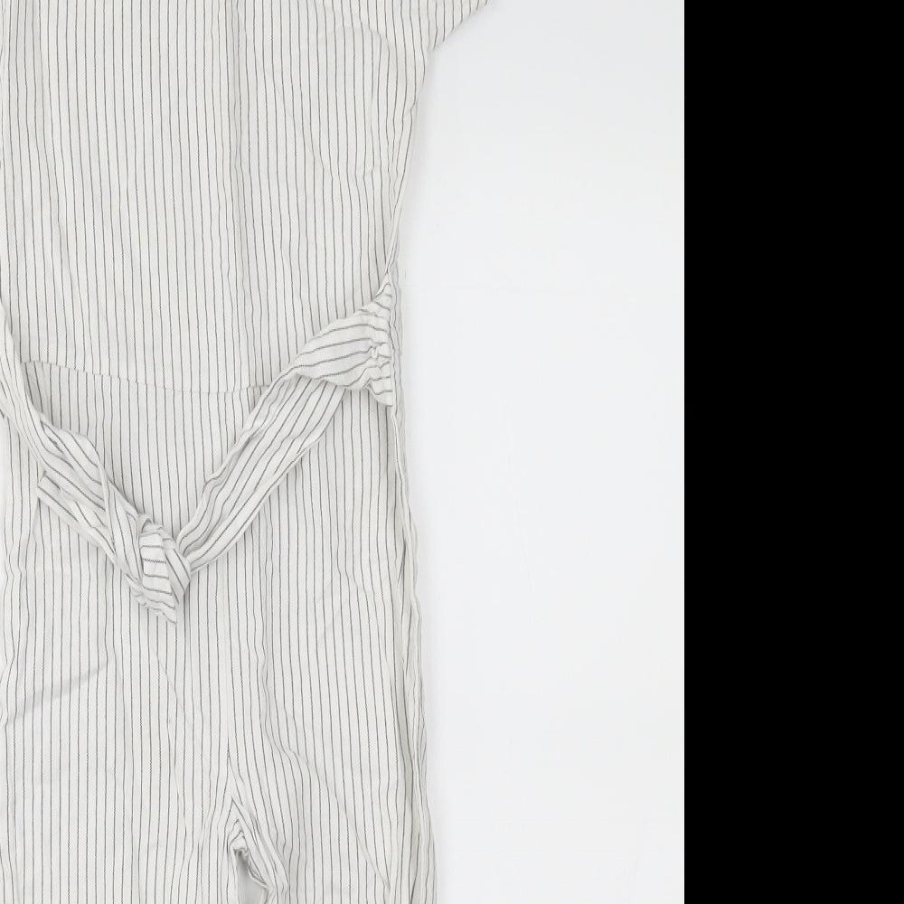 NEXT Girls White Striped  Jumpsuit One-Piece Size 4XL