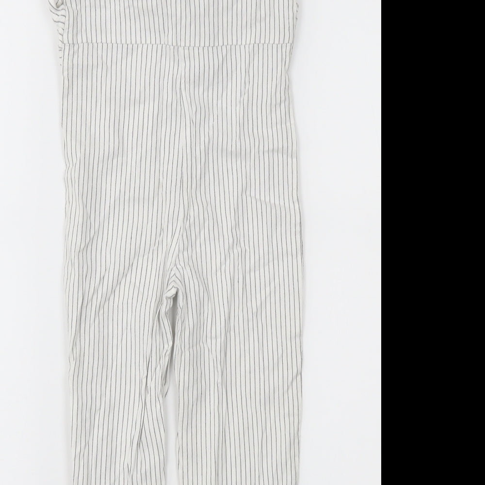 NEXT Girls White Striped  Jumpsuit One-Piece Size 4XL