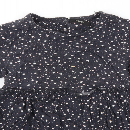 George Girls Grey Spotted  Fit & Flare  Size 5-6 Years