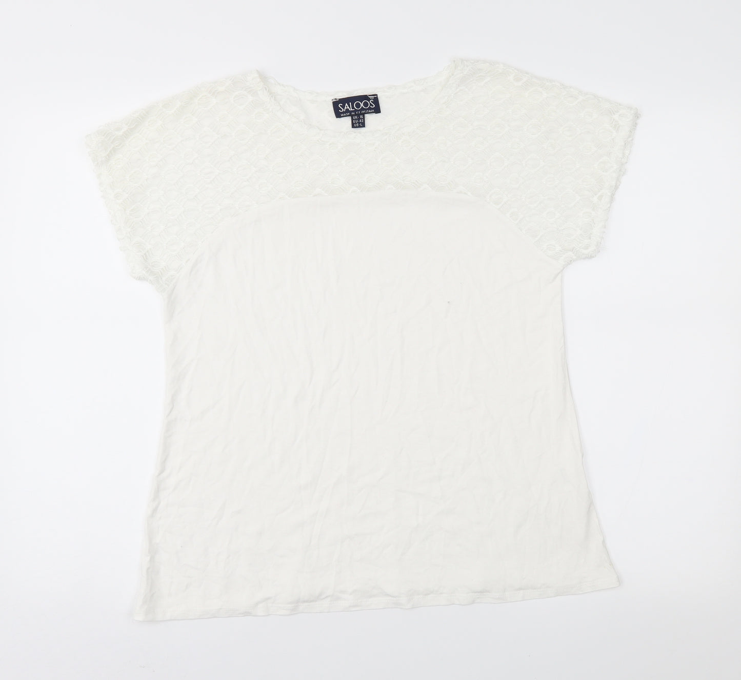 Saloos Womens White   Basic Blouse Size 16