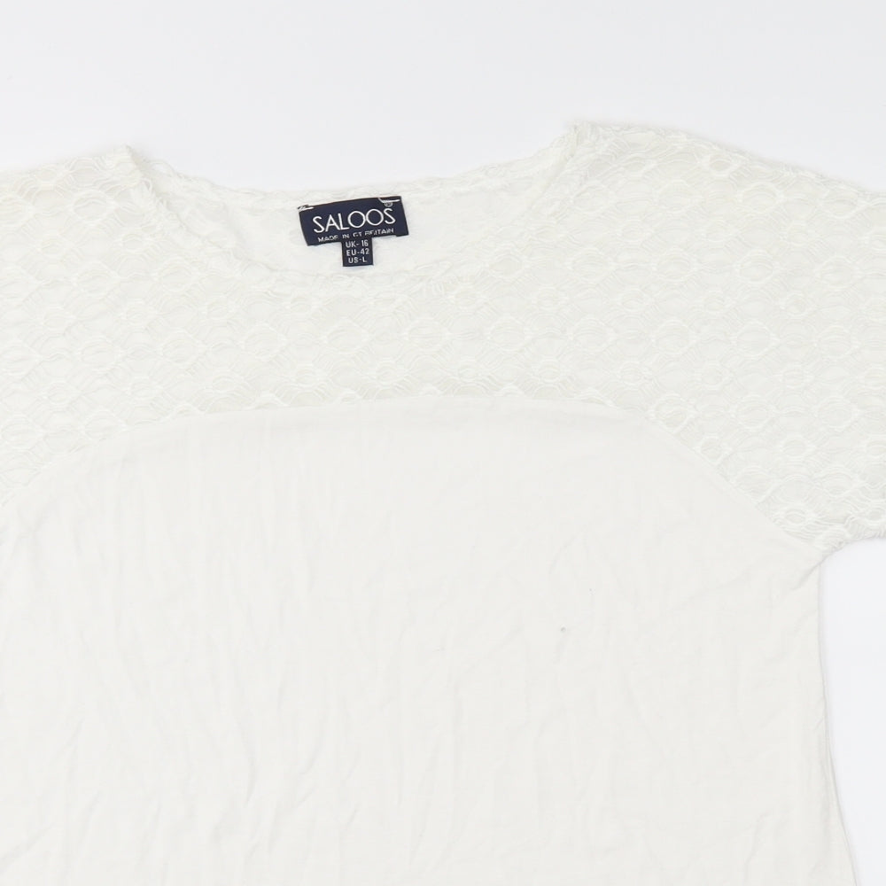 Saloos Womens White   Basic Blouse Size 16