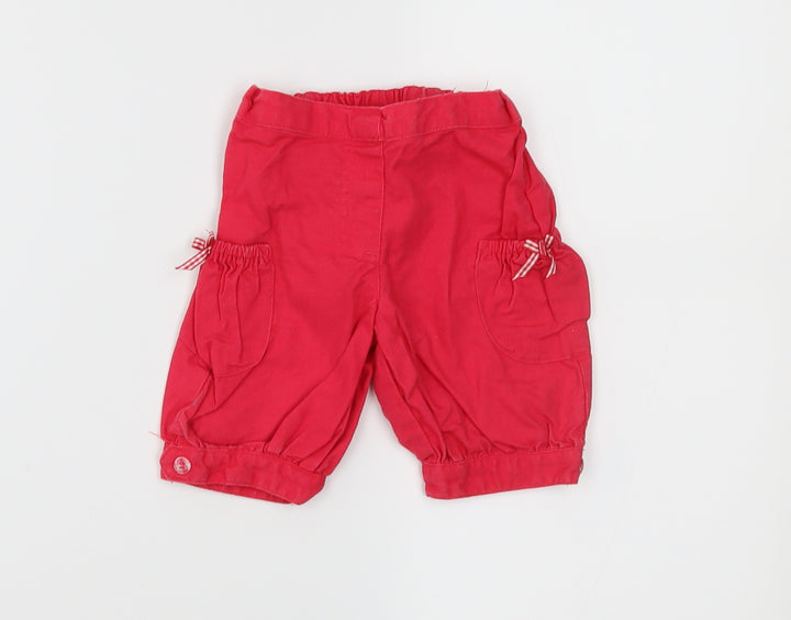 MINIMODE Girls Pink   Jogger Trousers Size 3-6 Months