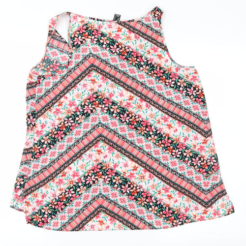 Atmosphere Womens Pink Geometric  Basic Blouse Size 14
