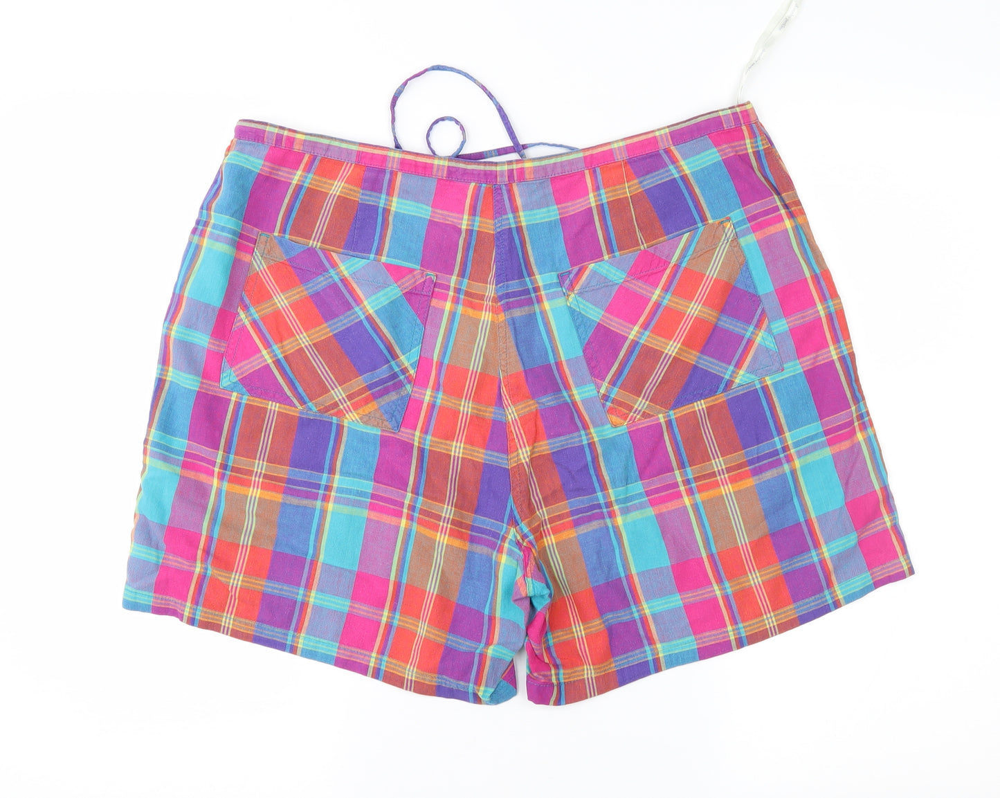 Dorothy Perkins Womens Multicoloured Check  Mom Shorts Size 16