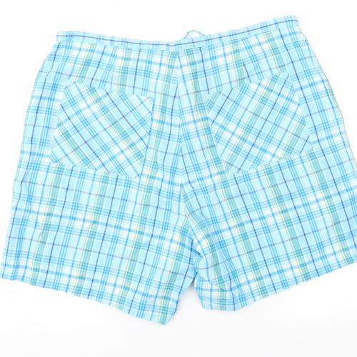 Dorothy Perkins Womens Blue Check  Mom Shorts Size 16