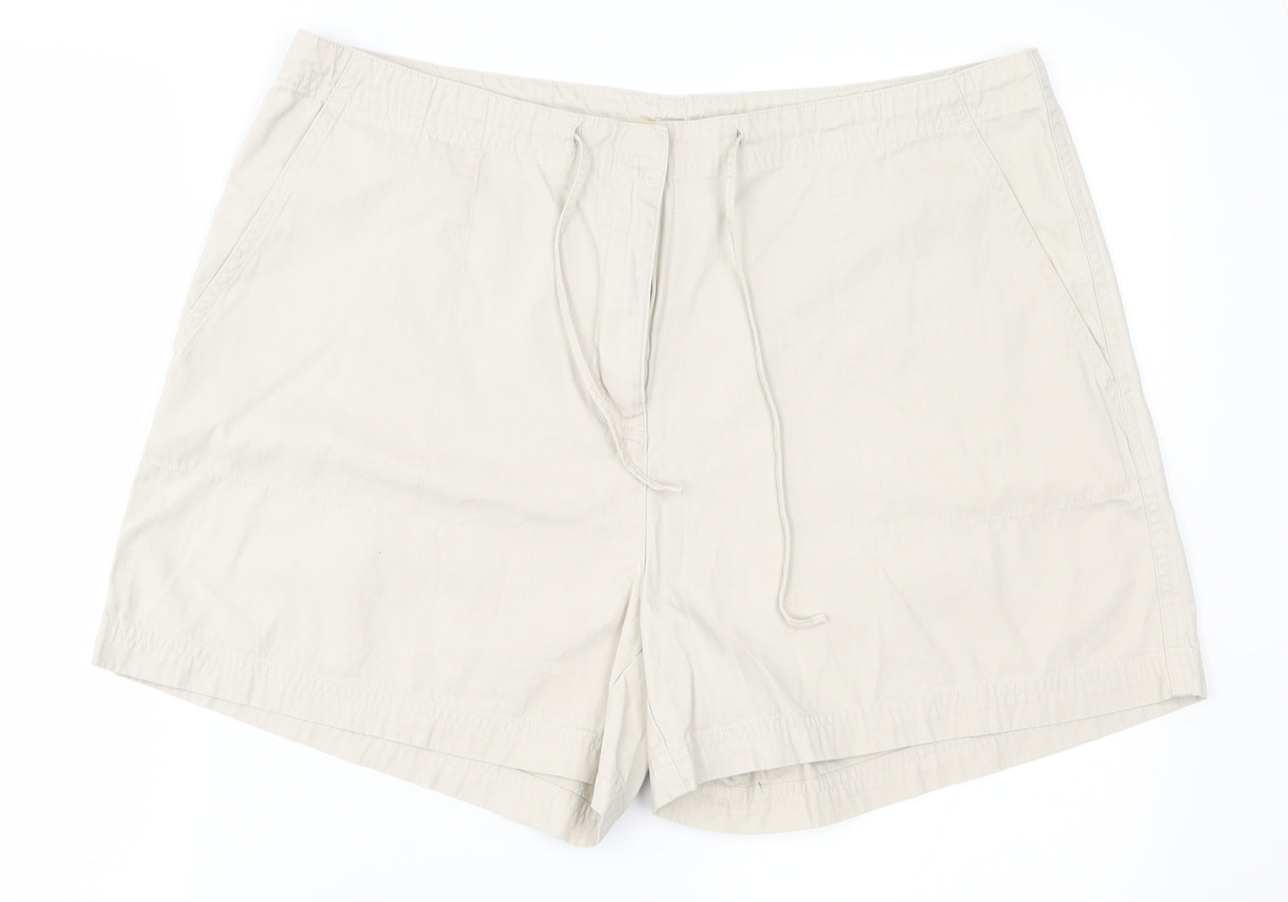 Dorothy Perkins Womens Beige   Mom Shorts Size 16