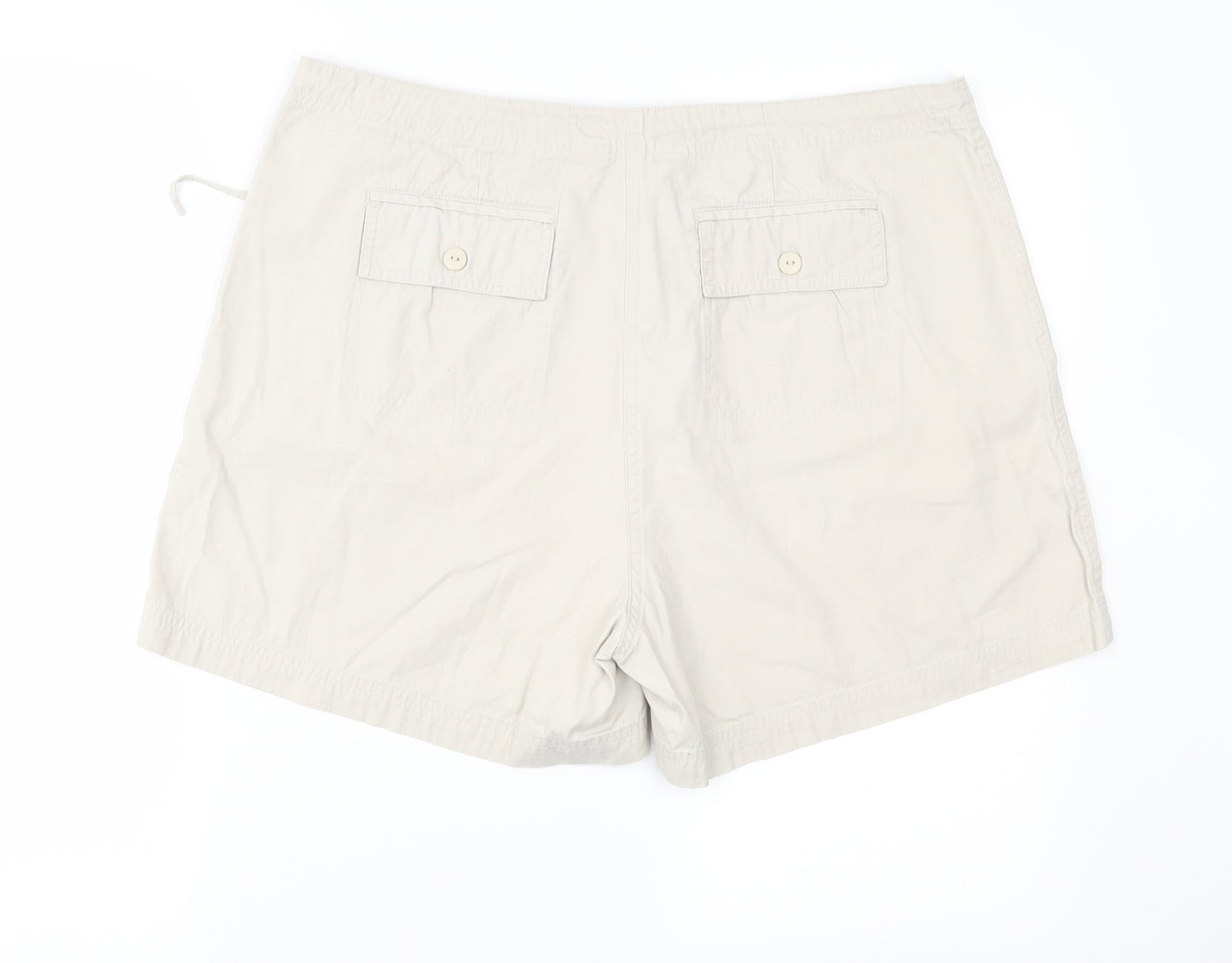 Dorothy Perkins Womens Beige   Mom Shorts Size 16
