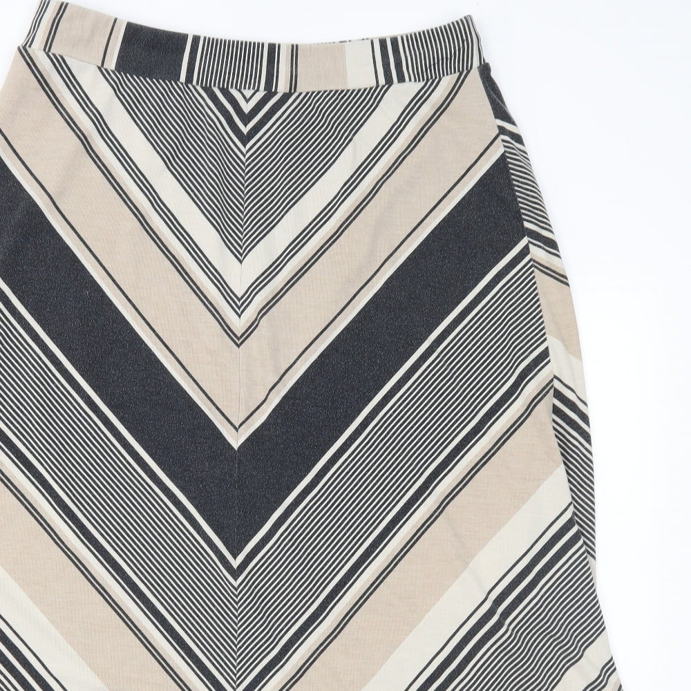 Roz & Ali Womens Brown Geometric  A-Line Skirt Size XL