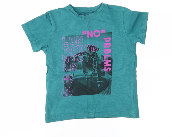 NEXT Boys Green Basic T-Shirt Size 5 Years