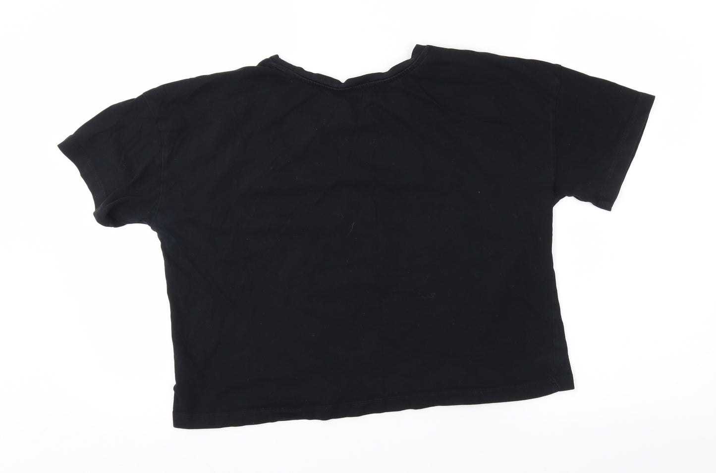 Calvin Klein Womens Black   Cropped T-Shirt Size S