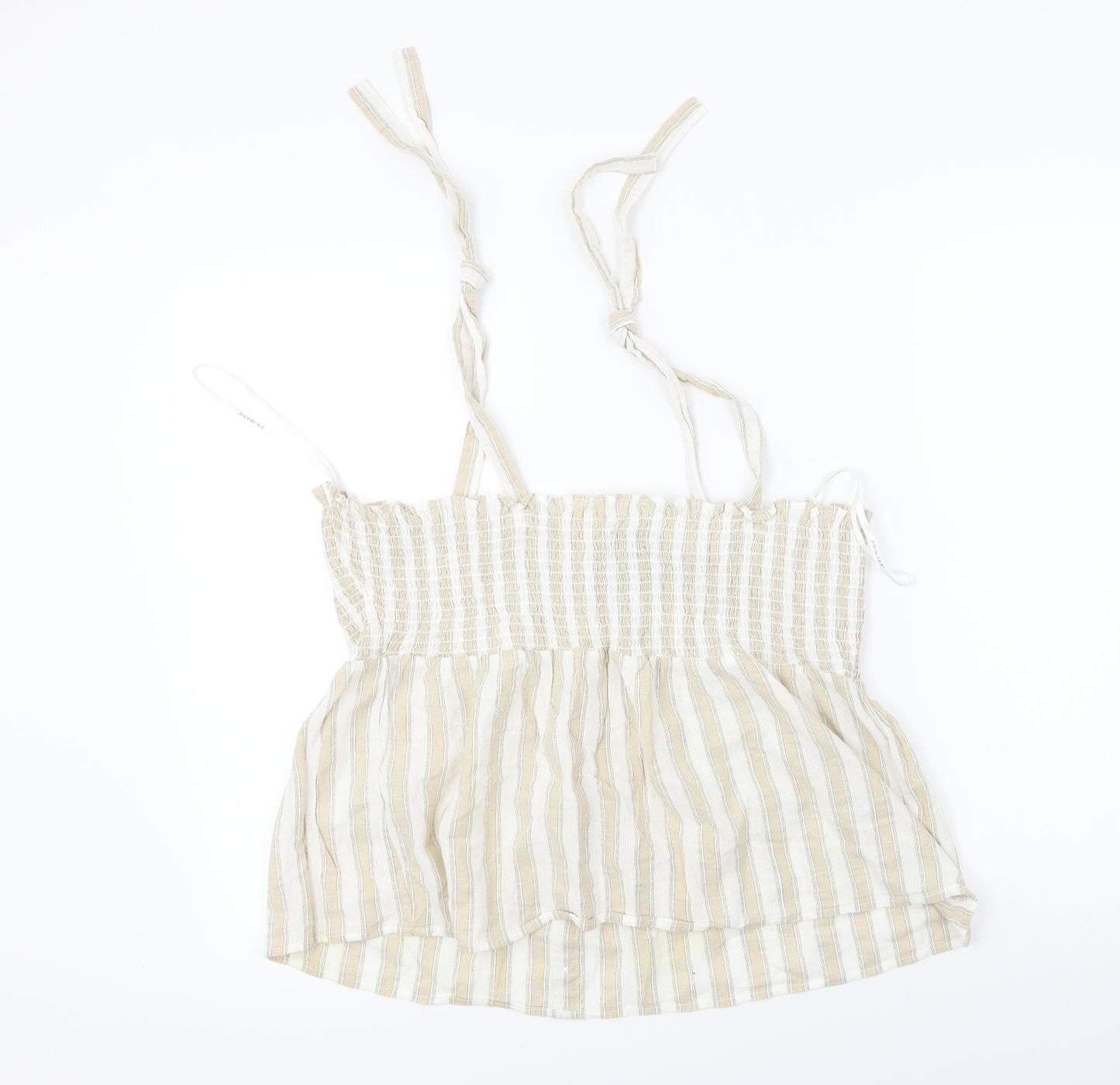 Primark  Womens Beige Striped  Basic Blouse Size 18