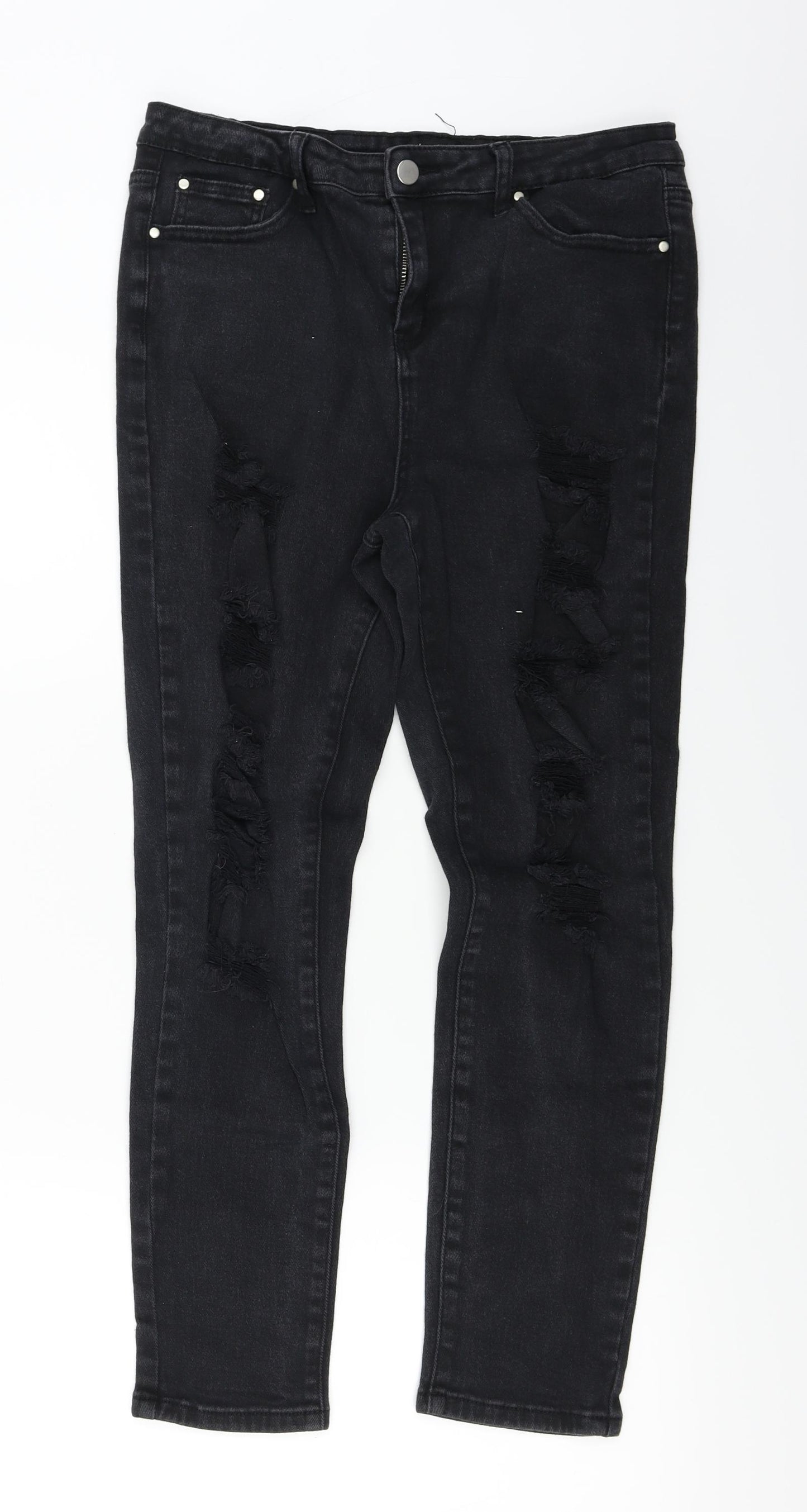 Boohoo  Womens Black   Skinny Jeans Size 12 L24 in