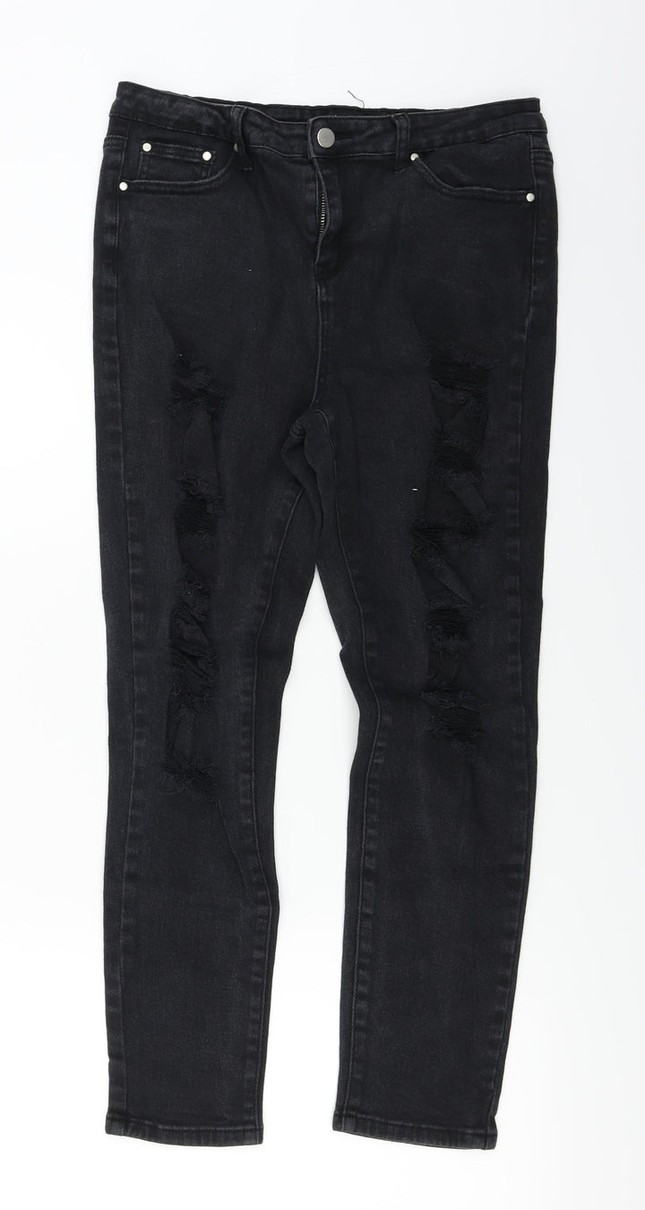 Boohoo  Womens Black   Skinny Jeans Size 12 L24 in