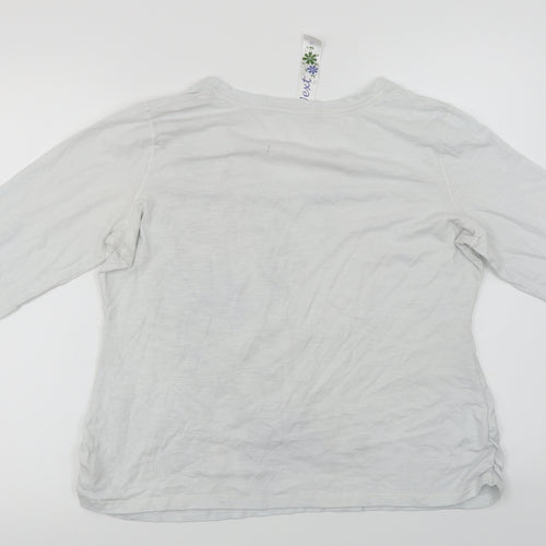 NEXT  Womens White Floral  Basic T-Shirt Size 18