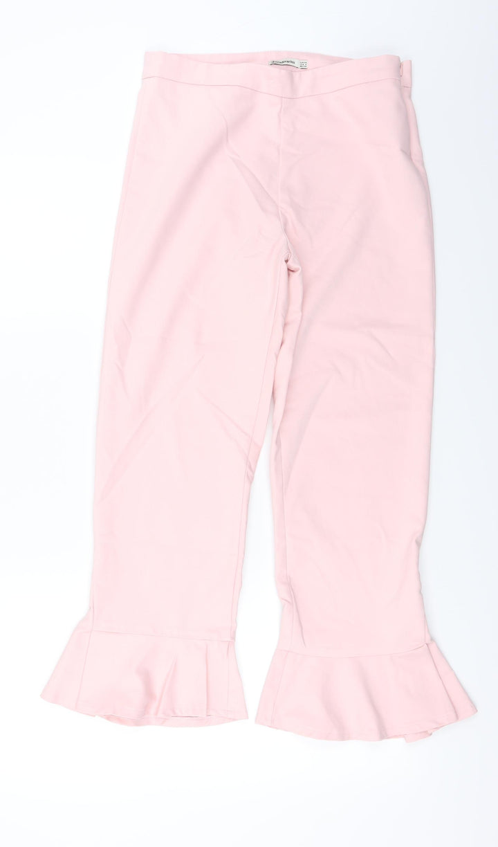 Stradivarius Womens Pink Trousers Size 10 L23 in