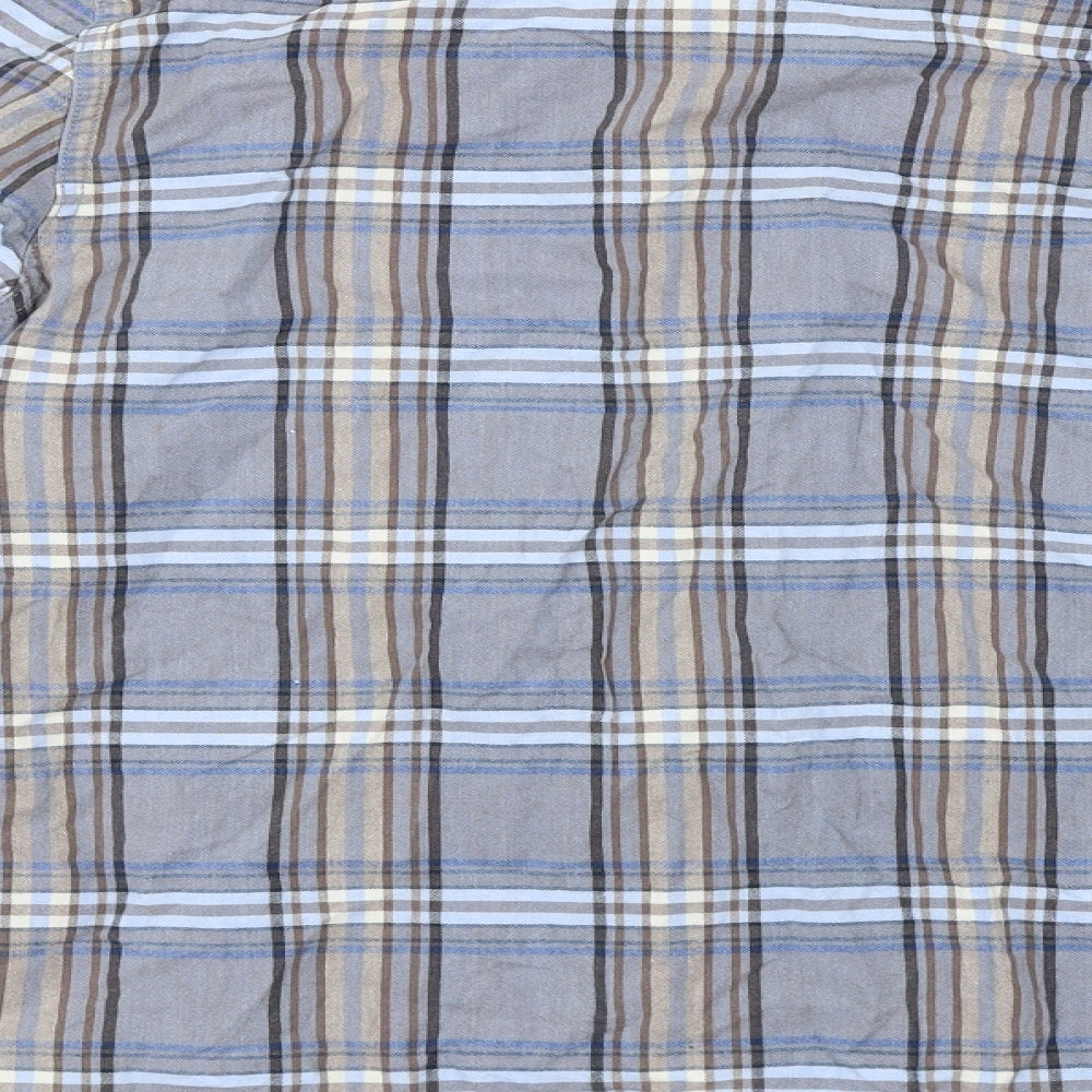 Topman  Womens Blue Check  Basic Button-Up Size S