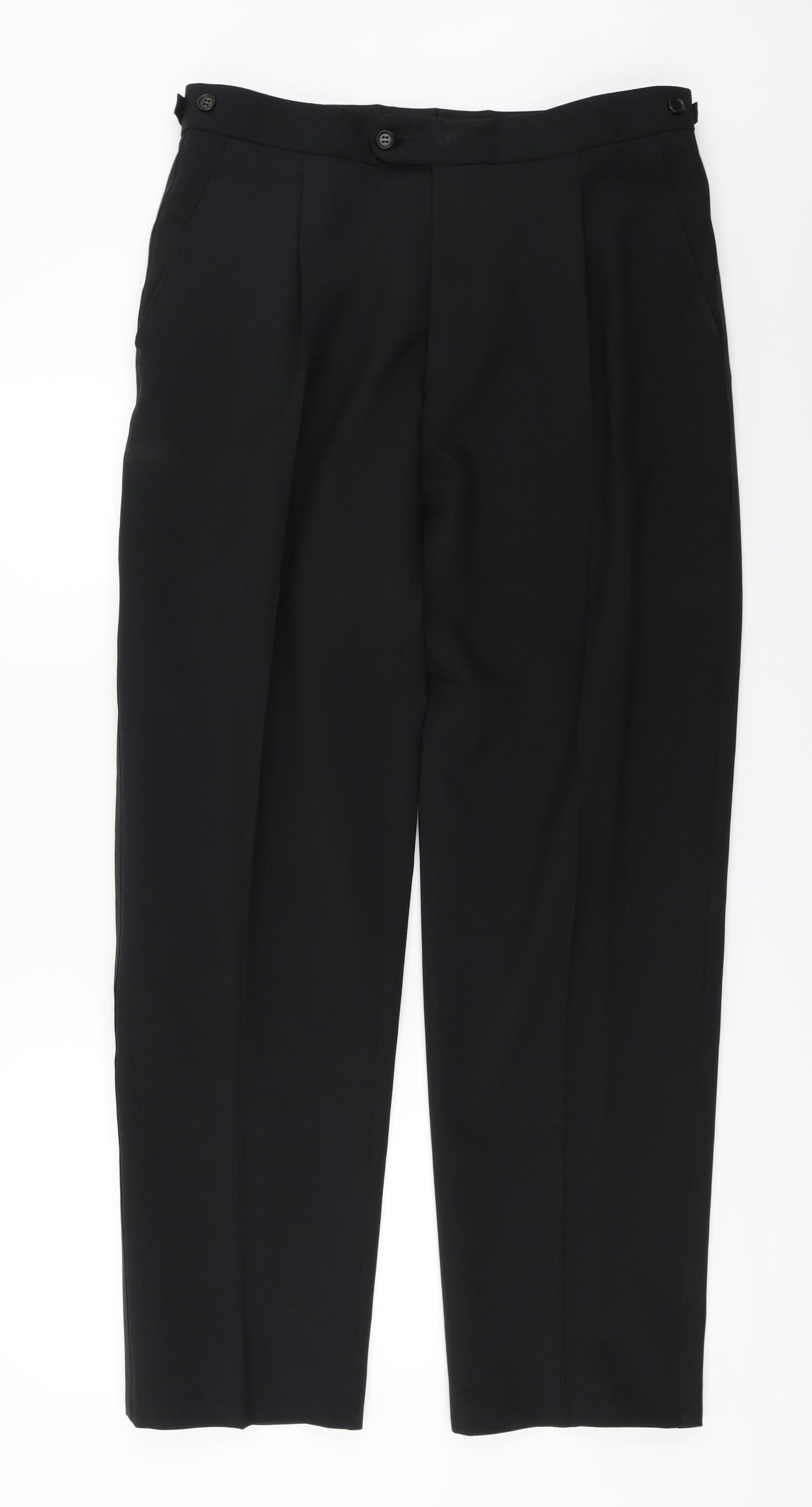 1860 Menswear  Mens Black   Trousers  Size 32 in L28 in