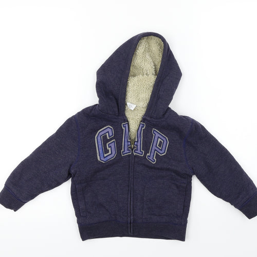 Gap  Boys Blue   Full Zip Hoodie Size 3 Years